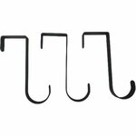 Deurhaken / Deur Haken - Zwart - Industrieel - Metaal - 3 Delig