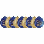 Ballonnen KANSON - Cheers To 50 Years - 9 stuks - Blauw/Goud - Verjaardag - Feest - Jarig - Gezellig - 3