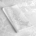 Luxe Tafelloper Christian Lacroix Damast Jacquard Wit Gekamd Katoen 50 x 160 cm Hotel Kwaliteit