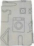 Coverhoes voor strijkplank - Cartoons Wassen - 120 x 38 cm - Geschikt voor strijkplank van 112 x 30 cm Maat S - Huishouden - St