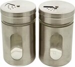 Kruidenstrooier setje MOMO - Zilver - Metaal - ⌀ 5 x h 8 cm - 2 Stuks - Kruidenstrooier - Zout - Peper - Strooier - Keuk