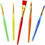 Kwasten set hobby - Multicolor - Kunststof / Metaal - Ca. l 14 cm - 5 Stuks - Schilderen - Hobby - Kwast - Verven - Creatief - 