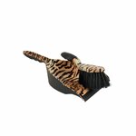 Stoffer en blik met tijgerprint - Bruin / Zwart - Kunststof - 36 x 22 - Huishouden - Woonkamer - Schoonmaken 1