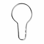 Haken douchegordijn - Zilver - Metaal - 6x4 cm - Douche - Gordijn - Douchgordijn - Aanmaakblokjes