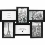 Fotolijst Collage JEREMY - Lichtbruin - Hout / Glas - 44 x 32 cm - Fotolijstje - Collage