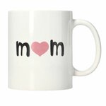Drinkbeker MOM - wit - Keramiek - ⌀ 8 cm - Moederdag - I LOVE MOM - Beker - Mok Drinkbeker MOM - wit - Keramiek - ⌀ 8 cm - Moederdag - I LOVE MOM - Beker - Mok