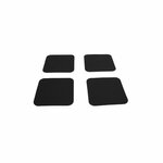 luxe onderzetter STARK - Zwart - Kunstleder - vierkant - 10 x 10 cm - Set van 4