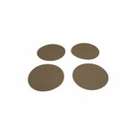 luxe onderzetter STARK - Goud - Kunstleder - Rond - 10 x 10 cm - Set van 4