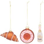 Foute kerstballen / Glazen kersthangers – Foute kerst – Over the top kerstbal – Set van 3 kerst hangers &#