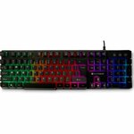Gaming toetsenbord met Led licht - Zwart / Multicolor - 12 x 42 cm - Gamers - Spelletjes - Gaming Keyboard