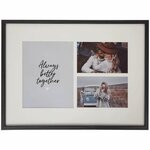 Fotolijst Met 3 Foto's JASON - Zwart / Wit - Hout - 31 x 41 x 1 cm - Fotolijstje - Collage - fotogalerie