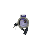 Fiets kabelslot - Zilver / Zwart - Kunststof / Metaal - ⌀ 12 mm x h 65 cm - Slot - Fietsslot - Fietsen - Bike