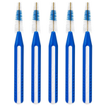 Tandenragers tandenstokers standaard - Wit / Blauw - Kunststof - Regular Size - 3 - 5 mm - 6 Stokers - Tandenstoker - Mondhygi&