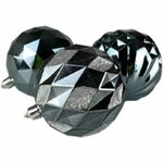 3D Kerstballen - Antraciet - Glanzend - Kunststof - ⌀ 7 cm - Assorti 3D Kerstballen - Antraciet - Glanzend - Kunststof - ⌀ 7 cm - Assorti