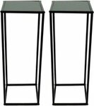 Design Zuilen industriële look ZAFRO - Zwart - Metaal - Pilaar - Pilaren - Sokkels - 25 x 25 x 70 cm - 2 Stuks - Zuilen - Tafe