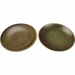 Bord CAROLINE - Vintage Donker Bruin - Aardewerk - ⌀ 21 cm - Maat M - Rond - Set Van 4