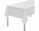 Groot tafelkleed - Wit - Kunststof - 137 x 274 cm - Feest- Kerst - Verjaardag - Sinterklaas - Pasen - Feestdagen - Bruiloft