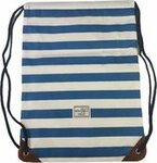 Strand rugzak Frankie - Wit / Blauw - Polyester - 45 x 35 cm Strand rugzak Frankie - Wit / Blauw - Polyester - 45 x 35 cm