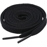 Schoenveters effen model - Zwart - Polyester - 120 cm - Sportveters - 2 Paar