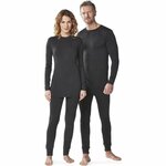 Volwassenen thermo shirt DAMIAN - Zwart - Polyester - Maat S - Unisex - Skiën - Sporten - Sport - Winter