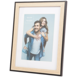 Fotolijst LIEVEN - Zwart / Bruin - Passe Partout - Hout - 13 x 18 cm - Foto frame 18 x 24 cm - Maat M