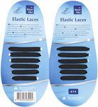 Elastische schoenveters Flexi Lace - Zwart - Kunststof / Elastiek - One Size - Geschikt voor 1 paar schoenen