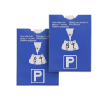 Parkeerschrijf Set van 2 - Blauw / Wit - Kunststof - 16 x 12 cm - Parkeerkaart blauwe zone 2