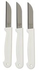 Aardappelschilmesjes KICH - Wit - Aardappelmesje - Schilmes - Set van 3   Aardappelschilmesjes KICH - Wit - Aardappelmesje - Schilmes - Set van 3