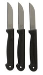 Aardappelschilmesjes KICH - Zwart - Aardappelmesje - Schilmes - Set van 3   Aardappelschilmesjes KICH - Zwart - Aardappelmesje - Schilmes - Set van 3