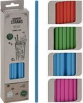 Herbruikbare rietjes JAKOB Assorti - Multicolor - Kunststof - ⌀ 6 mm x h 22 cm - 50 stuks - Rietje - Straw - Drinken - D