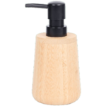  Trendy Zeepdispenser BALI - Bamboe - 250 ml - 8,x 6,5 x 16 cm - Strak Minimalistisch design - FSC®- gecertificeerd vera