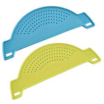 Afgieter - Multicolor - Kunststof - Assorti - Vergiet - Afgietdeksel met handvaten - Afgiethulp