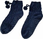 Huissokken OLGA - Donkerblauw - Polyester - Maat 27 / 30