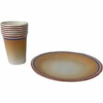 Nederland Oranje Bordjes + Bekers - 12 Stuks - Rood/Wit/Blauw/Oranje - Feest - Herbruikbaar - Verjaardag - Traktatie - Koningsd