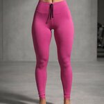 Fitness / Sport legging Lang Dames LA Gymwear - Roze - Maat M - Nieuwjaar - Afvallen - Gezond - Health