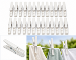 Wasknijpers JACYE - Wit - Kunststof - 24 Stuks - Knijper - Wassen - Was - Knijpers