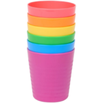 Kinderbekers REGGIE - Multicolor - Kunststof - 6 stuks - Kampeer bekers - Campingbekers - Picknicken 