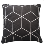 Sierkussenhoes met diamant motief SJARD - Zwart / Wit - 45x45cm - Katoen