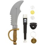 Piraten speelset: Munten / Verrekijker / Zwaard - Set van 8