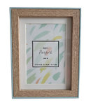 Fotolijst LIEVEN - Groen / Bruin - Kunststof / Hout - 13 x 18 cm / 10 x 15 cm