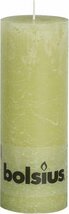 Bolsius Rustiek Stompkaars - Groen - 190 x 68 mm