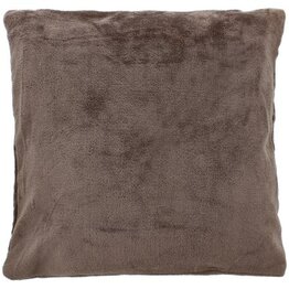 Sierkussenhoes Velours GIOVANNI - Donkergrijs - 45 x 45 cm - Polyester