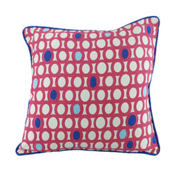 Dutch Decor sierkussenhoes JEANNE - Fuchsia / Blauw - 45 x 45 cm - Polyester - Vierkant