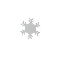 Decoratieve Sneeuwvlokken - Wit - Vilt - 15 x 15 cm - Set van 12