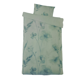 Dekbedovertrek JESY - Groen - Eenpersoons - 140 x 200 cm + 1 kussensloop 60 x 70 cm