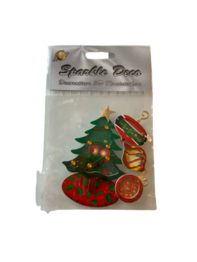 Sprankelende decoratie voor kerstkaarten - Multicolor - Papier / Foam - 10 x h 15 cm