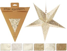 Ster lantaarn - Multicolor - Karton - 40 cm - Assorti