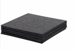 Onderzetters TALFINE - Oud en Nieuw - Kerst - Zwart - Glitters - Kunststof - 10 x 10 cm - 4 Stuks