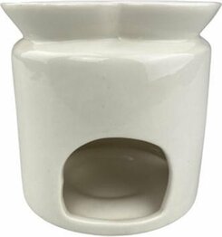 Hart Waxmelts Theelichthouder - Wit - Keramiek - 11 x 11 x 11 cm - Waxinelichthouder – Waxinelicht – Gezellig – Sfeer – Kerst – Feestdagen – Licht – Wintertijd – Herfst – Thuis – Woonkamer – Interieur – Decoratie – Cadeau 