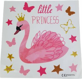 Muurstickers "Little Princess" - Roze / Multicolor - Kunststof - Decoratie - Creatief - Kamer - Versieren